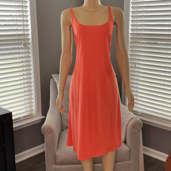 MSK Short Sleeve Ruffle Front Polka Dot Dress with slip Size 14 NWOT - Picture 4 of 10